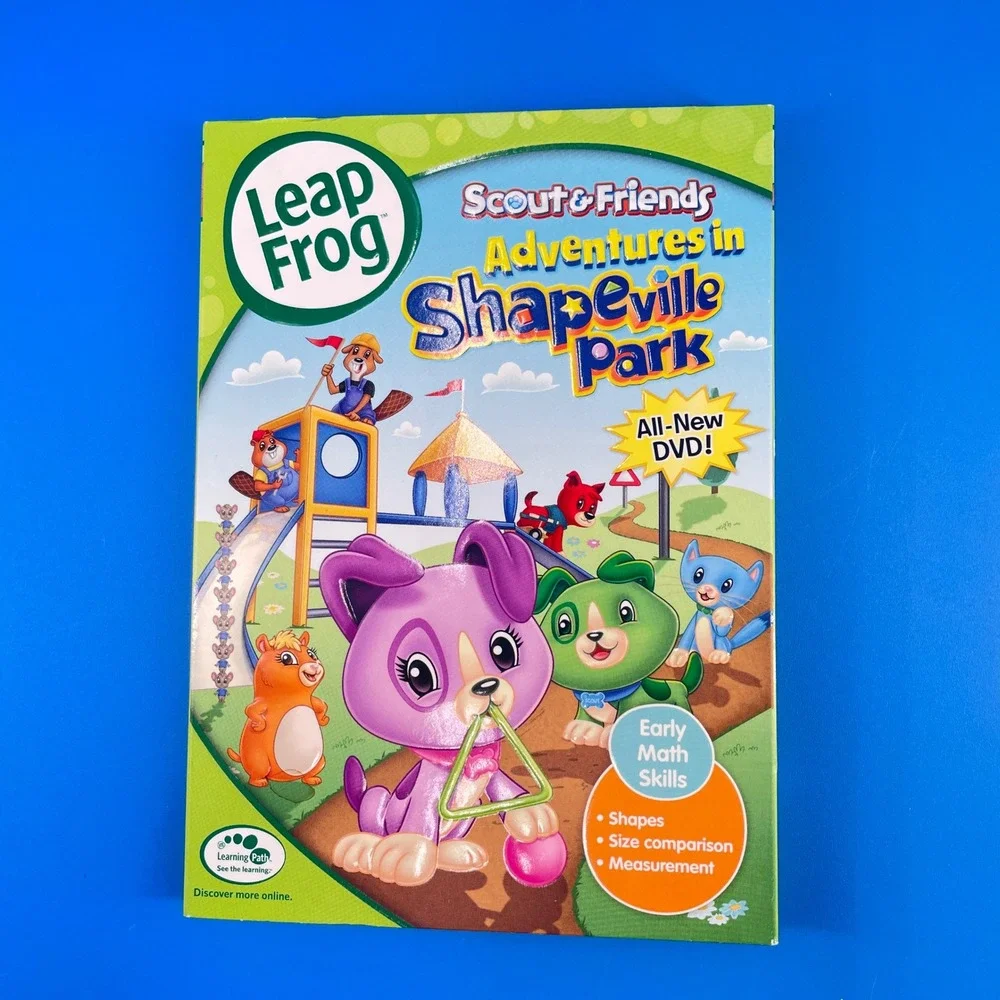 Leap Frog 4 DVD Lot Educational Math Phonics Shapes Home School Preschool Cases